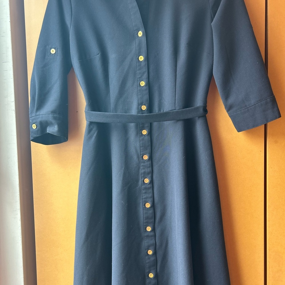 Elegant Black Button-Up Dress